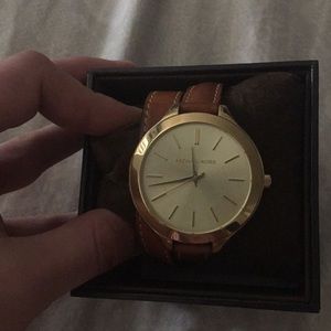 Michael Kors leather wrap watch